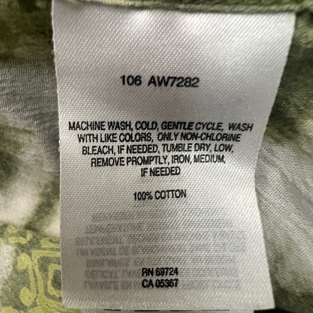 Columbia green/white V neck cotton pullover - size 2XL - Picture 6 of 6